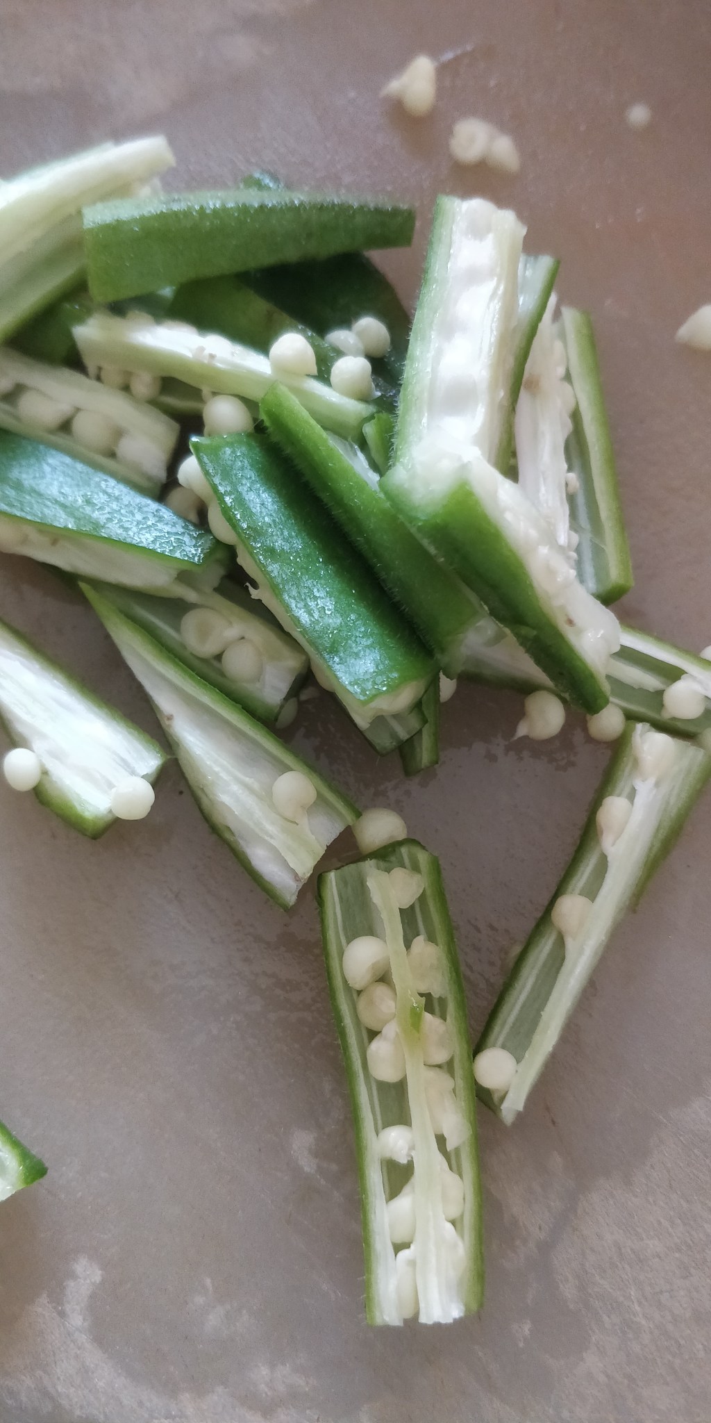 Cut vegetables showing spherical patterns
